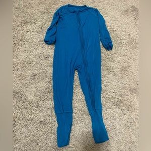 Blue solid 12-18 month little sleepies zippy